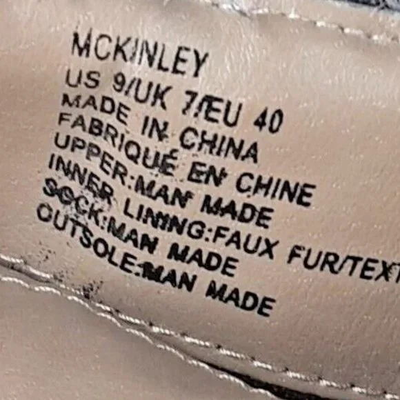 Just Fab Boots Womens Size 9 Ankle Boots Mckinley Taupe Faux Fur Trim Br… - Picture 7 of 8